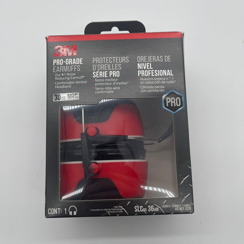 3M Pro-Grade Noise-Reducing Earmuffs, NRR 30 dB, Model‎ 90565